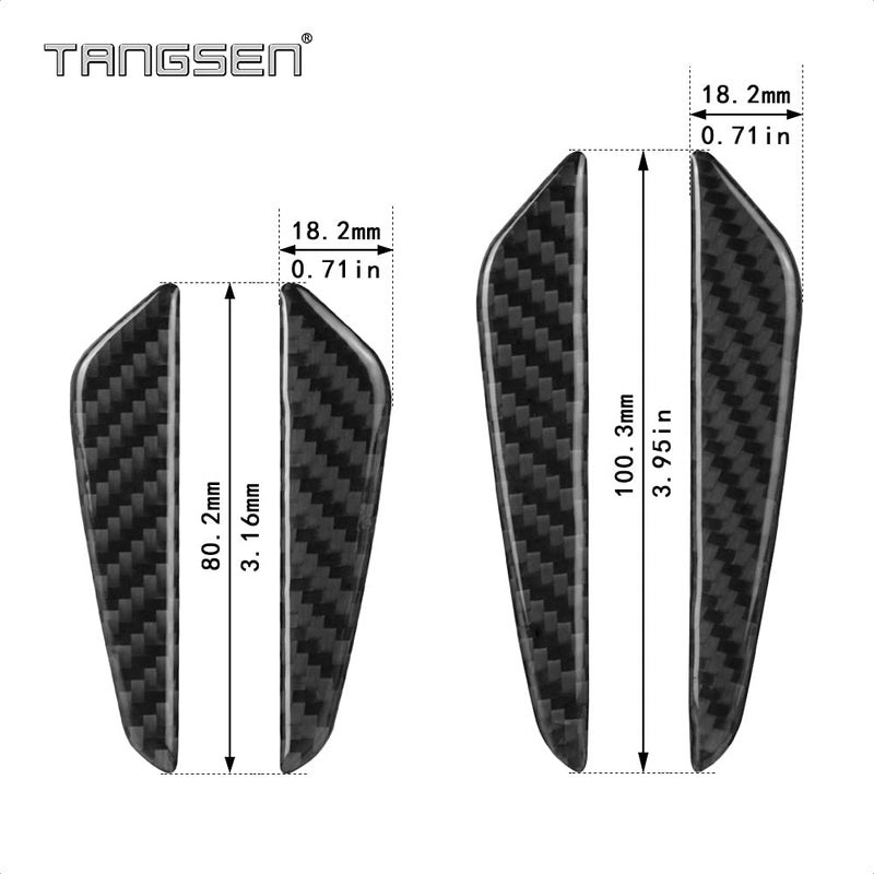 TANGSEN 4Pcs Universal Real Carbon Fiber with 2mm Twill Woven Texture Door Edge Guard Paint Scratch Bumper Protector Anti Door slam Personalized Protective Pad Sticker Cover Protective Status Film - Image 2