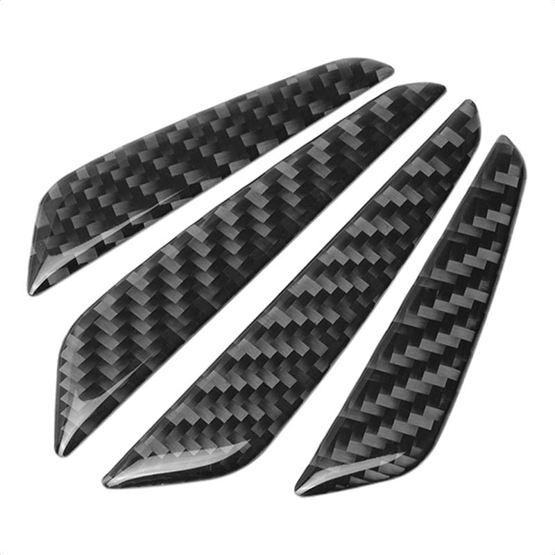 TANGSEN 4Pcs Universal Real Carbon Fiber with 2mm Twill Woven Texture Door Edge Guard Paint Scratch Bumper Protector Anti Door slam Personalized Protective Pad Sticker Cover Protective Status Film - Image 1