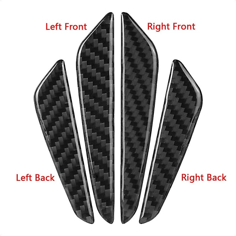 TANGSEN 4Pcs Universal Real Carbon Fiber with 2mm Twill Woven Texture Door Edge Guard Paint Scratch Bumper Protector Anti Door slam Personalized Protective Pad Sticker Cover Protective Status Film - Image 3
