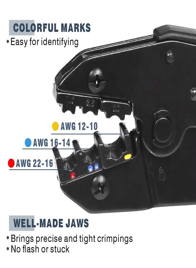 WEKESIGO HS-30J Professional Insulated Wire Terminals Connectors Ratcheting Crimper Tool, Wire Crimp Tool, Crimping Pliers 20-10AWG(0.5-6mm²) - Image 3