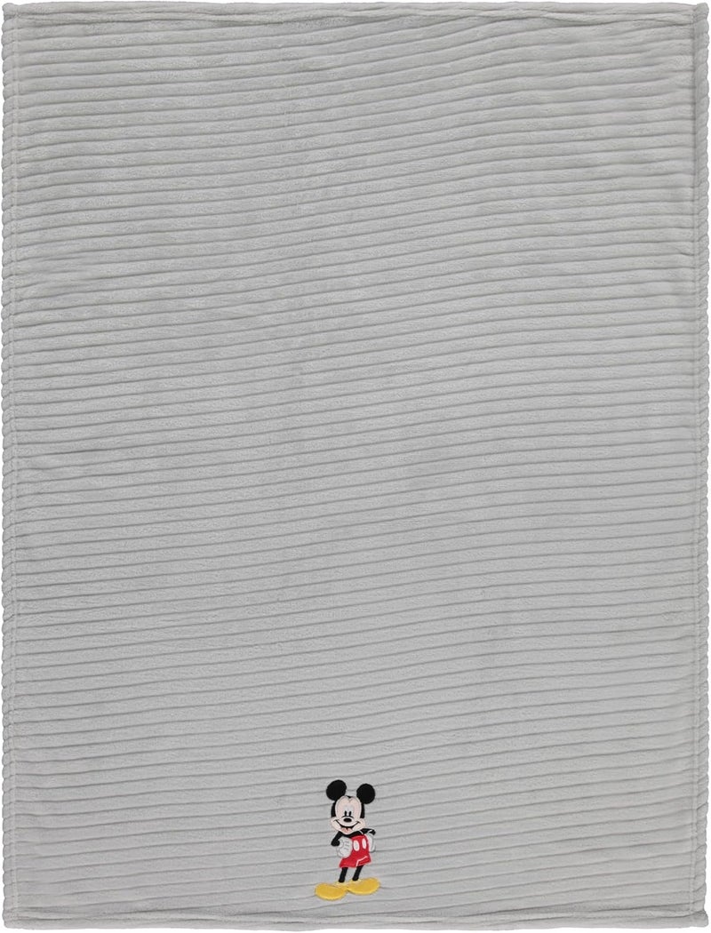 Disney Mickey Mouse Soft Baby Blanket - Flannel Fleece for Infants and Toddlers, Plush Crib and Stroller Blanket in Good Mouse/Grey - Image 4