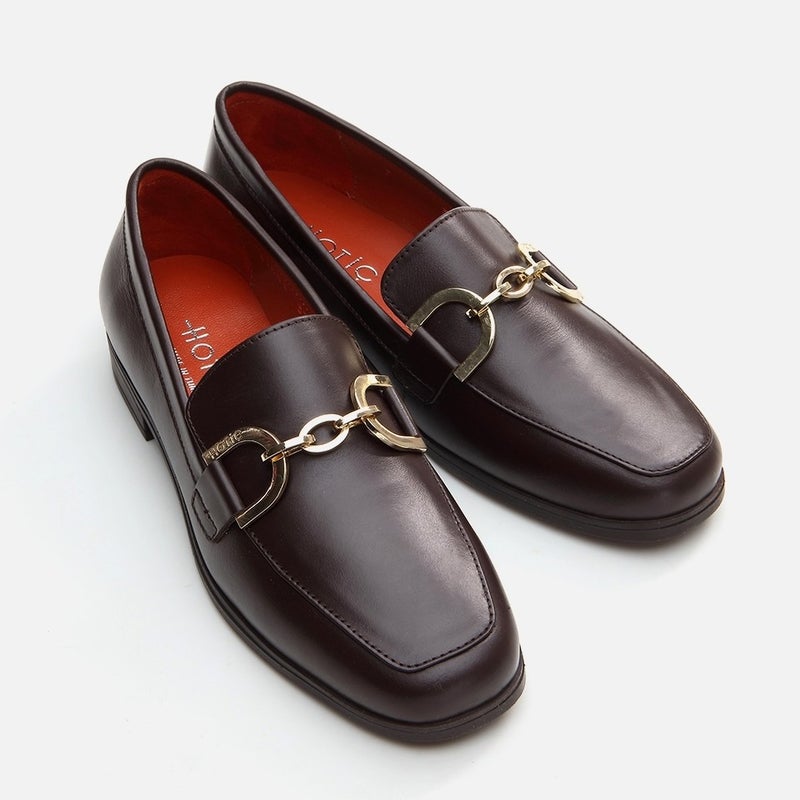 Hotiç 01AYH291750A480 GENUINE Leather Brown Women's Loafer  - Image 3
