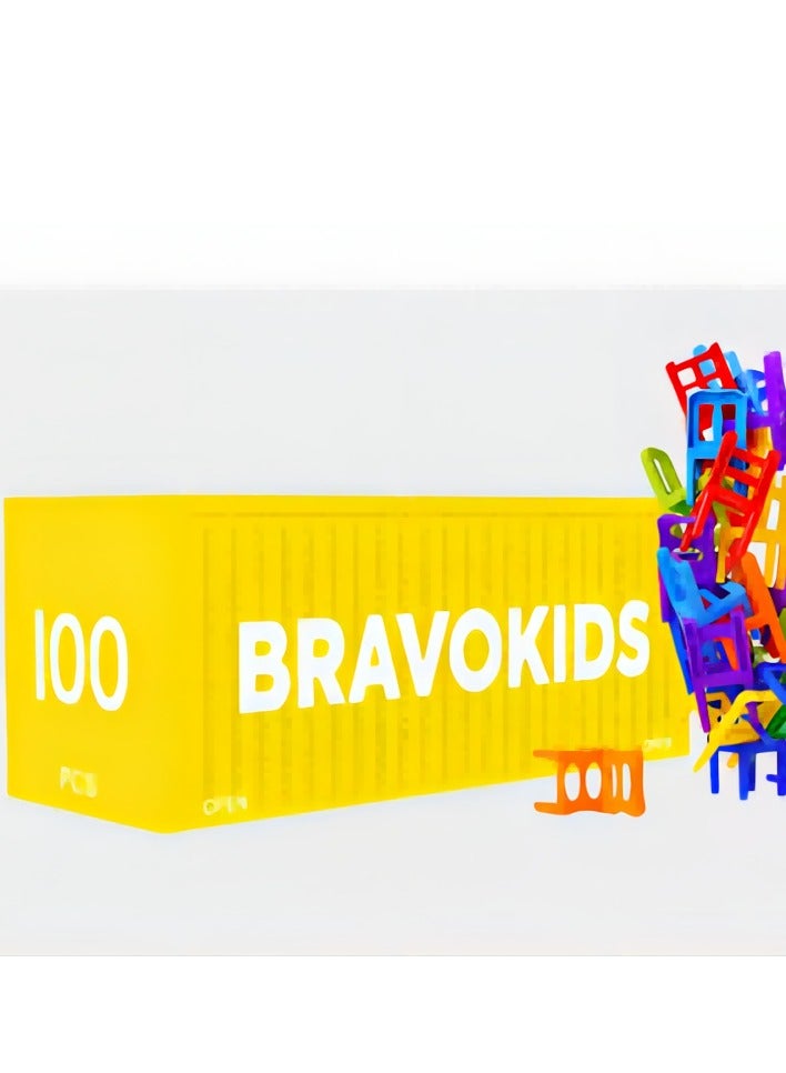 Children's Yellow Balance Drawing Building Blocks 100PCS - Image 1