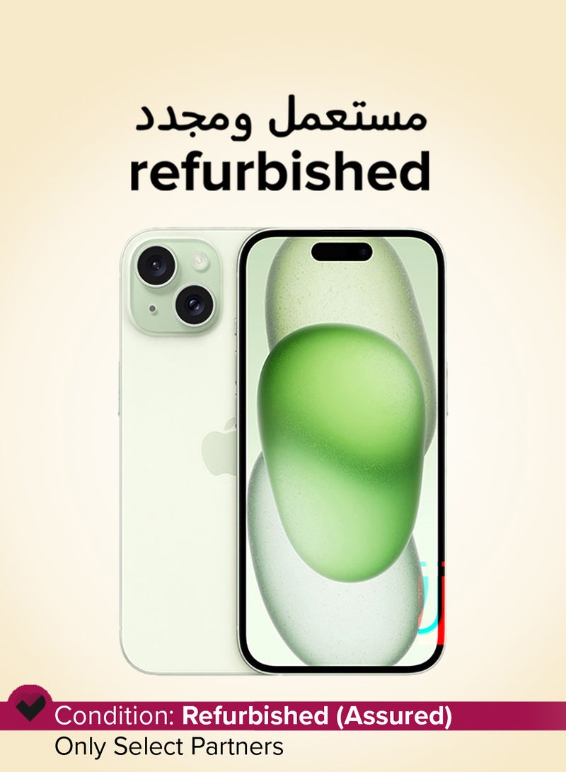 Apple Refurbished - iPhone 15 512GB Green 5G With FaceTime - USA Version (e-SIM only) - Image 1