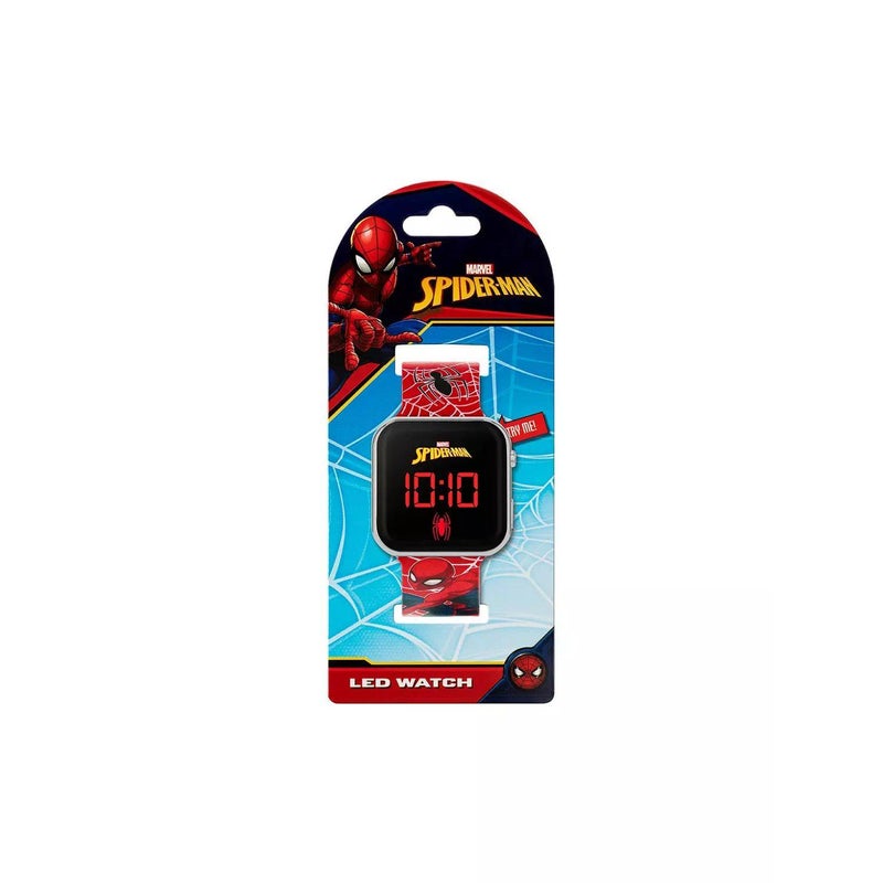Marvel Spider-Man Spider-Man LED Digital Watch (Red/Black) - Image 1