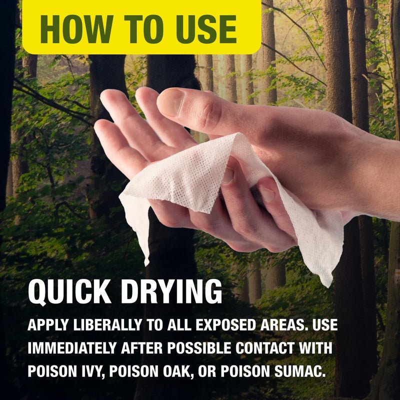 CoreTex Ivy X Post-Contact Poison Ivy Wipes - Pack of 50 Single-Use Treatment Wipes to Assist in Removal of Rashes - Also Works on Poison Oak & Sumac Oils - Travel Size Rash Remover - Image 4