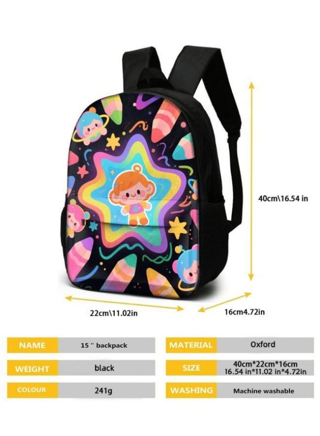 Bright Li Fire Fashion is unlimited! Cartoon bag three-piece set, suitable for a variety of scenes for students and teenagers (available for students, children, friends on outings, mountain climbing, school, etc.) - 15 - Image 5