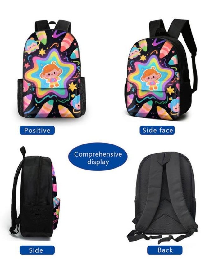 Bright Li Fire Fashion is unlimited! Cartoon bag three-piece set, suitable for a variety of scenes for students and teenagers (available for students, children, friends on outings, mountain climbing, school, etc.) - 15 - Image 3