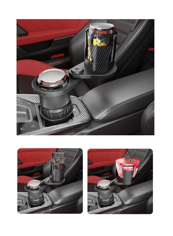 A ZONE Car Interior Accessories Upgraded Multi-Functional Rotating Car Cup Holder - Image 2