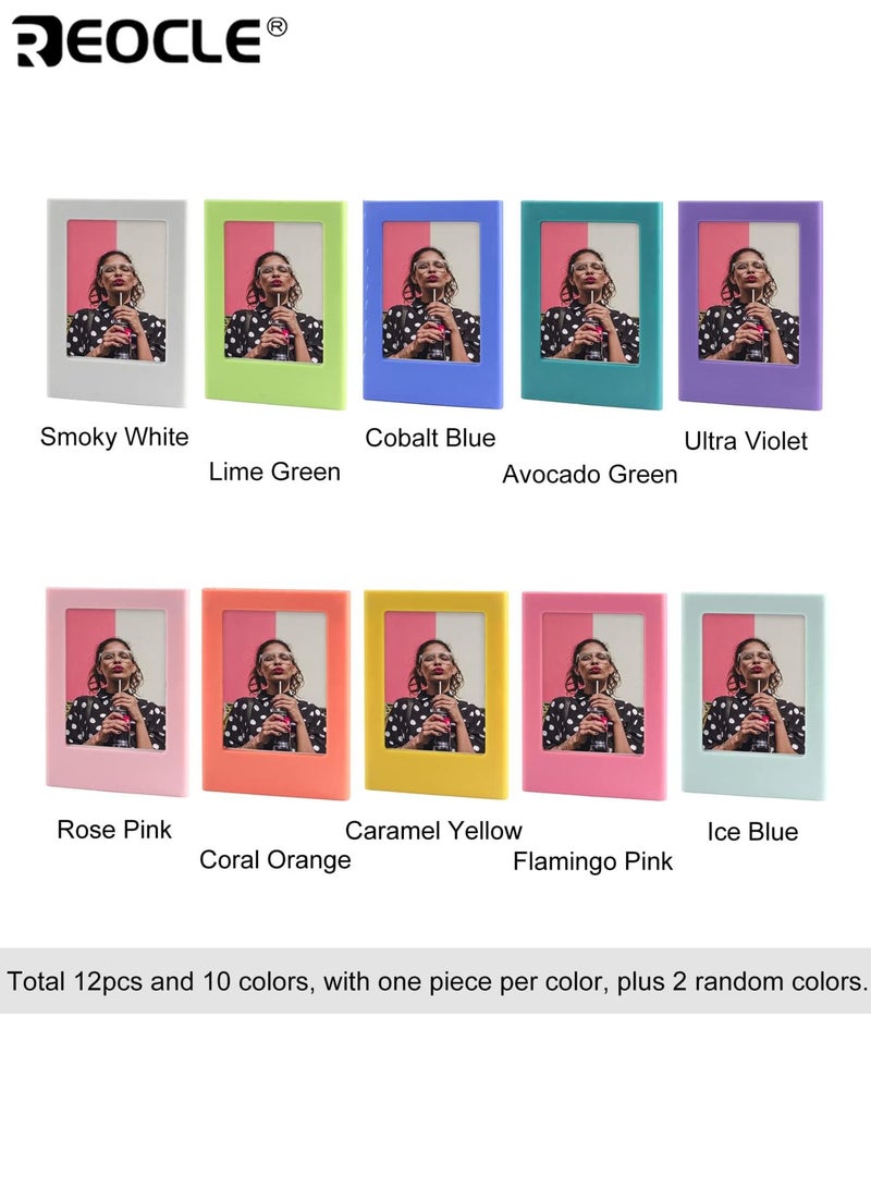 ريوكل 10 قطع مجموعة إطارات الصورة المغناطيسية للثلاجة إطارات صغيرة لصور بولارويد و إنستاكس بحجم المحفظة إطارات صور سهلة التركيب شاشة واضحة قابلة لإعادة الاستخدام مثالية لمحبي الصور ديكور المنزل - Image 3