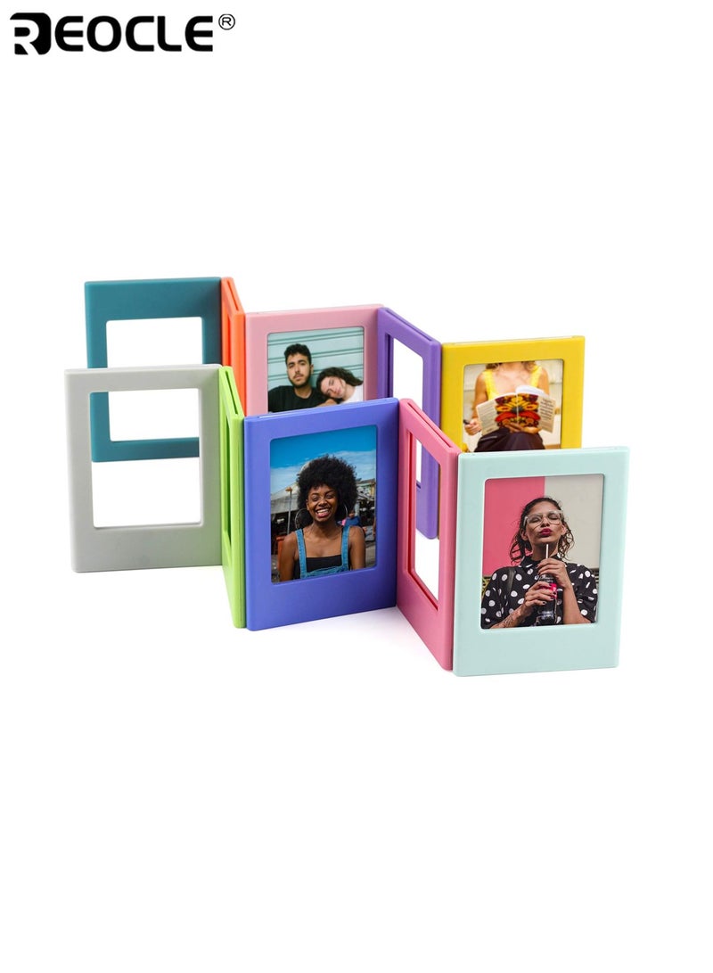 ريوكل 10 قطع مجموعة إطارات الصورة المغناطيسية للثلاجة إطارات صغيرة لصور بولارويد و إنستاكس بحجم المحفظة إطارات صور سهلة التركيب شاشة واضحة قابلة لإعادة الاستخدام مثالية لمحبي الصور ديكور المنزل - Image 2