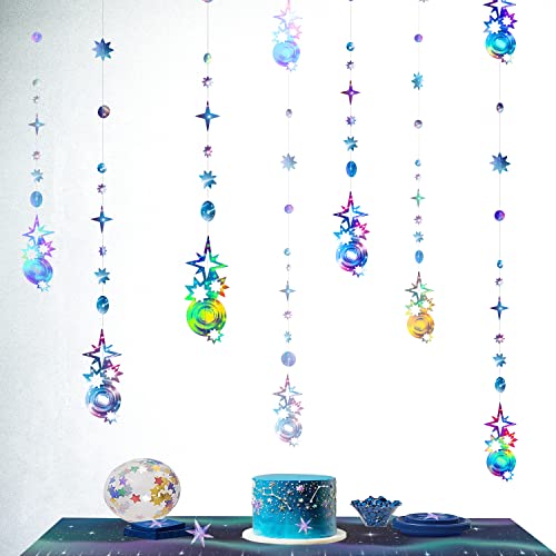 Decor365 Galaxy Party Decorations Aurora Borealis Theme Garland Celestial Hanging Star Garlands Space Banner Starry Night Backdrop Shooting Star Birhday Decor Bachelorette Bridal Party Suppies - Image 4