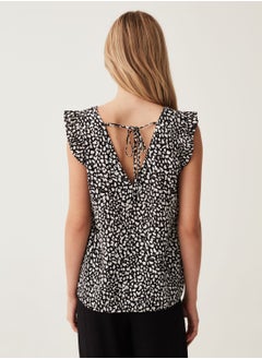 Ovs OVS Blouse With Patterned Flounce  - Image 3