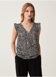 Ovs OVS Blouse With Patterned Flounce  - Image 2