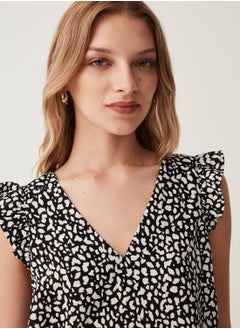 Ovs OVS Blouse With Patterned Flounce  - Image 1