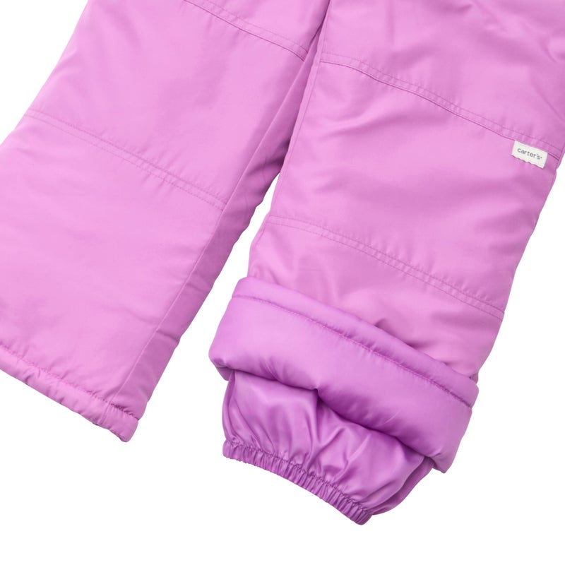 Carter's Unisex Kids Insulated Snow Bib Snow-ver-all Ski Pants, Purple, 4T - Image 3