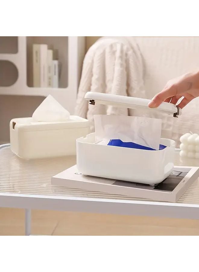 Pink Modern Nordic Waterproof Tissue Box With Lid Dustproof Spill Resistant Organizer - Image 2