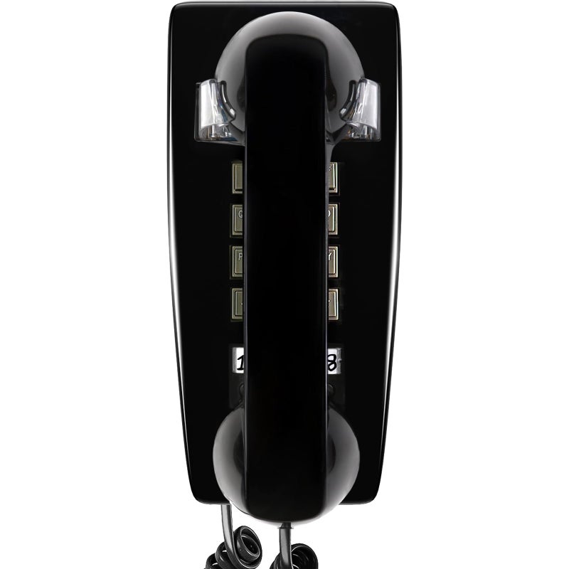 Sangyn Retro Wall Phones for Landline with Loud Mechanical Ringer Vintage Wall Mount Phone with Volume Adjustable Old Fashioned Corded Landline Telephone for Kitchen School Office, Black - Image 1