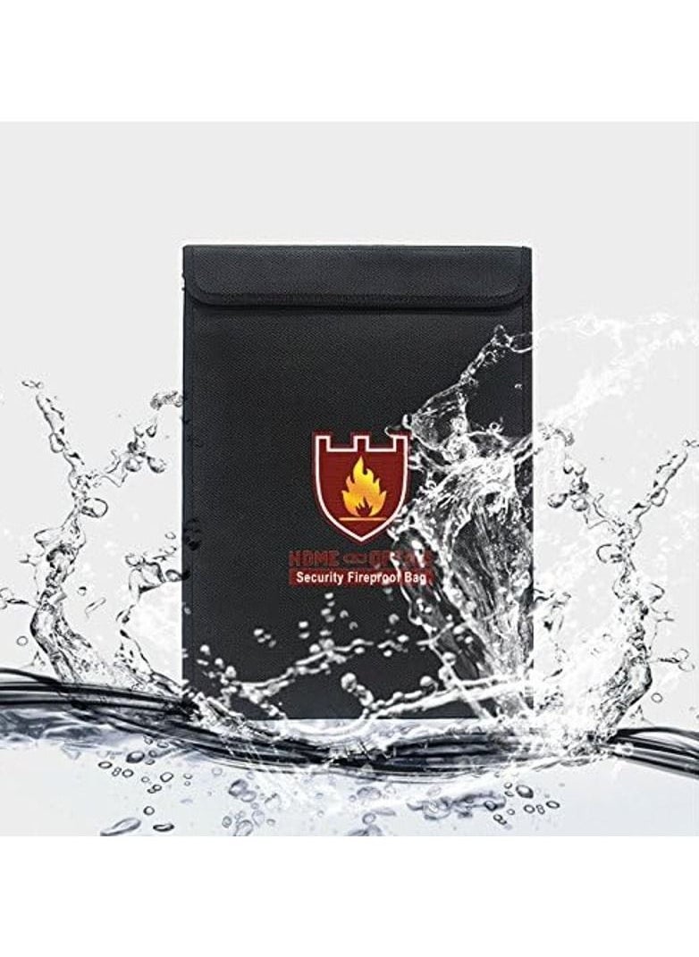 A4 Size Fireproof Envelope Bag with Covered Zipper Vertical Style for Fire Safety Security of A4 Documents Laptop MacBook Cash Money Passports Cards for Home Office (38x28cm) Black - pzsku/ZBB8E6B073A8259D6D941Z/45/_/1687524468/3237ac32-4289-43d5-bdd3-e4feff0947c5