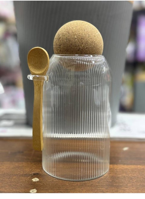 Glass jar with a multi-use ball cap