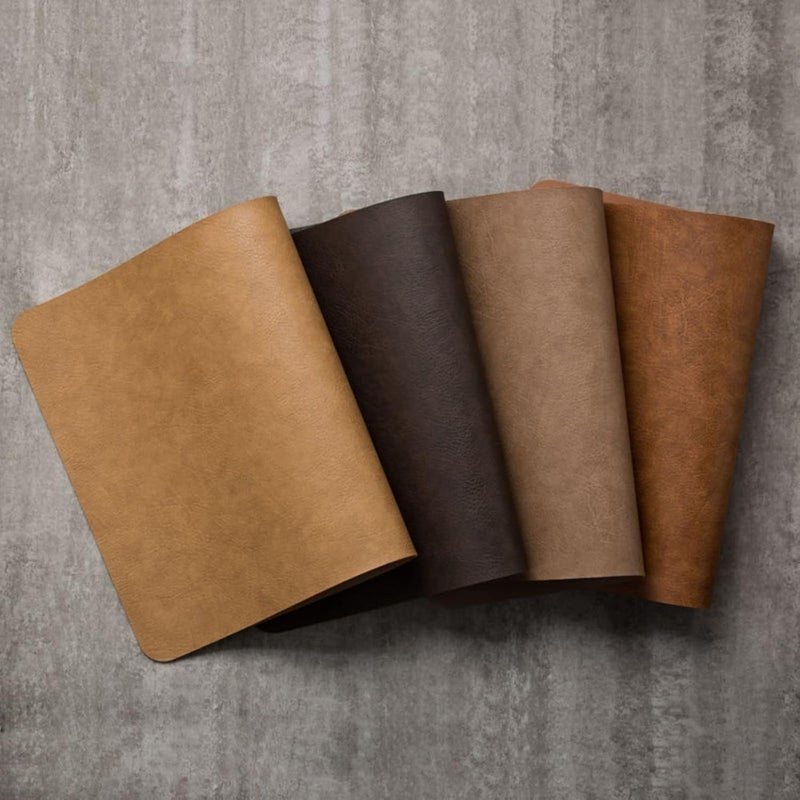 JDLYEVER Placemat Set - 4 Pieces Waterproof & Oil-Proof Heat Insulation PU Leather Tableware for Restaurant, Western Food - 44.5x30cm (Dark Coffee) - Image 1