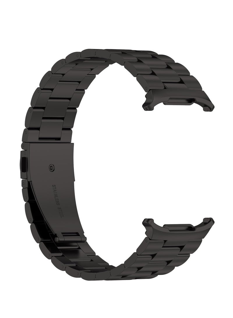 Stainless Steel Band Compatible with Samsung Galaxy Watch 7 Ultra 47mm No Gap Solid Metal Replacement Wristband Watch Strap for Men (Black) - Image 4