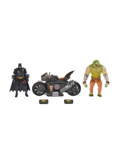 DC Batman Transforming Batcycle Battle Pack With 2 Action Figures  - Image 1