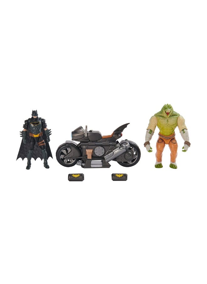 DC Batman Transforming Batcycle Battle Pack With 2 Action Figures  - Image 1