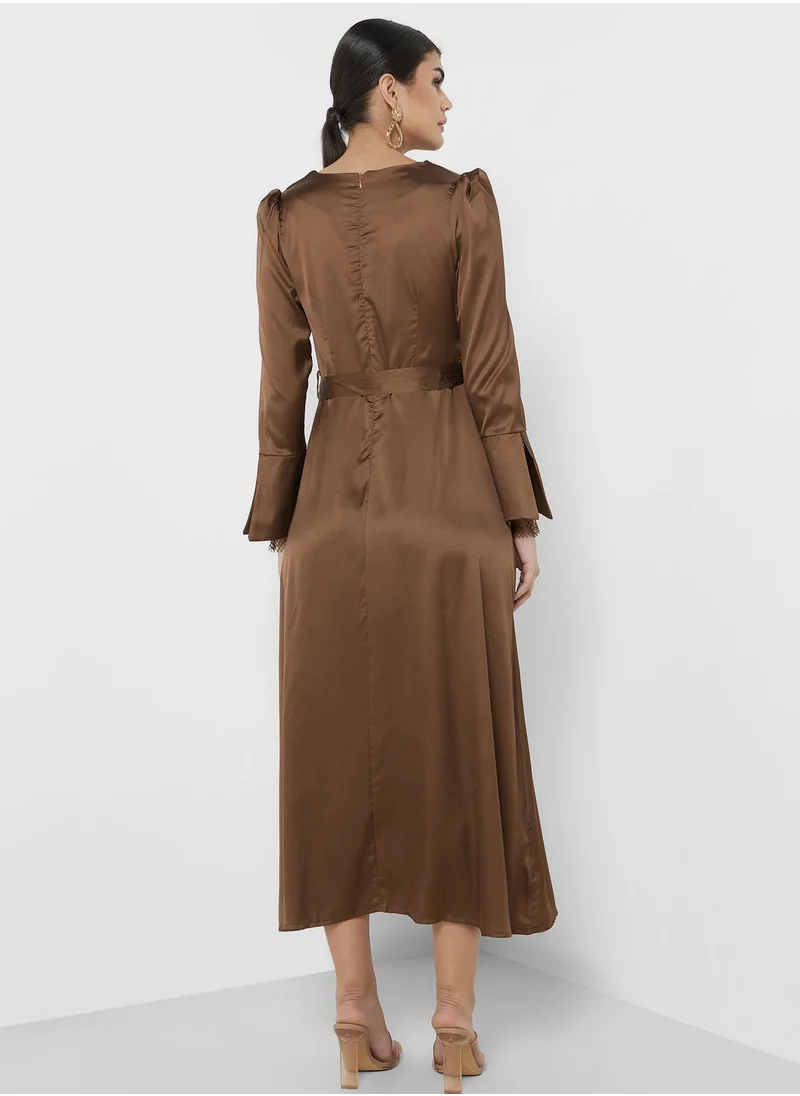 ELLA Puff Sleeve A-Line Dress