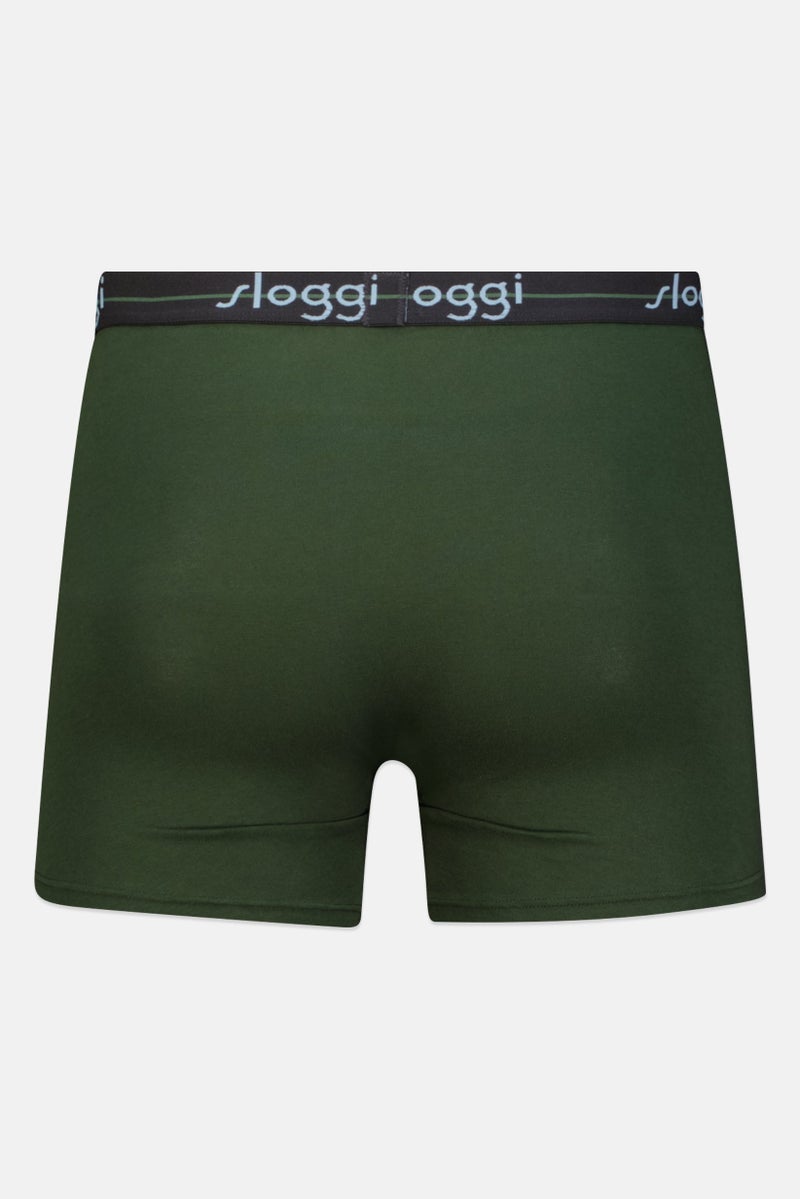 sloggi Men 3 Pieces Brand Logo Boxer Briefs, Multicolor - Image 2