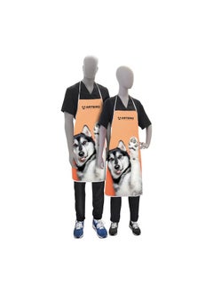ARTERO Queen Pet Grooming Apron Comfortable Wear With An Adjustable Neck Strap Specifically Made With Keeping Groomers & Bathers In Mind Helps You Keep Clean & Dry While Grooming Dogs - Peach 