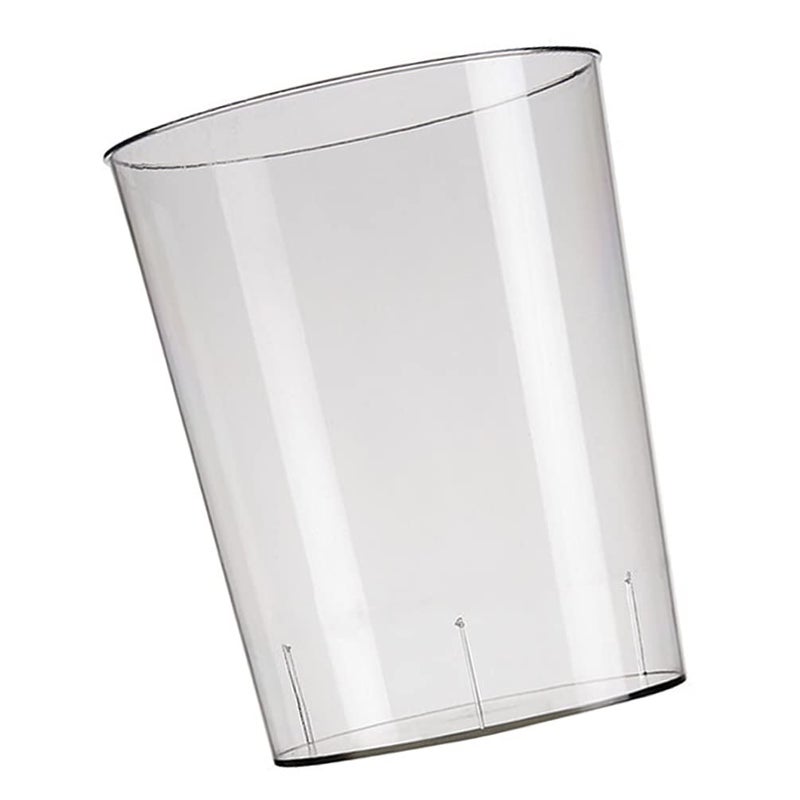 woobles Clear Desktop Organizer Waste Basket Trash Can Clear Plastic Garbage Can Round Wastebasket Trash Bin Recycling Bin Waste Container for Home Kitchen Bathroom and Office Clear Waste Basket Trans Color - Image 1