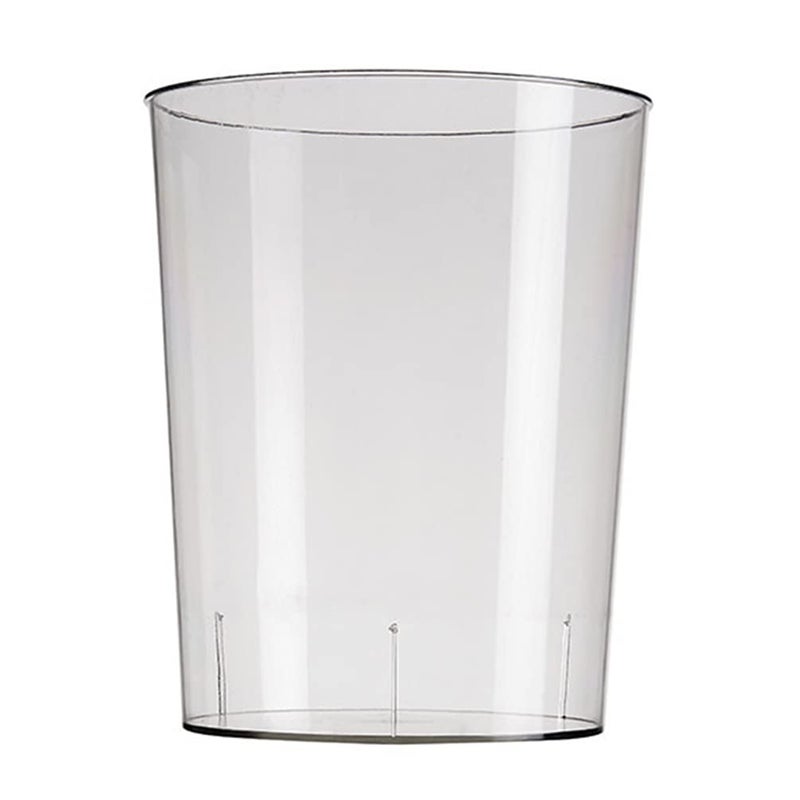 woobles Clear Desktop Organizer Waste Basket Trash Can Clear Plastic Garbage Can Round Wastebasket Trash Bin Recycling Bin Waste Container for Home Kitchen Bathroom and Office Clear Waste Basket Trans Color - Image 3