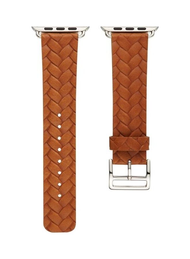 NIBEMINENT Replacement Strap Watchband For Apple Watch Series 5 & 4 44mm Brown - Image 1