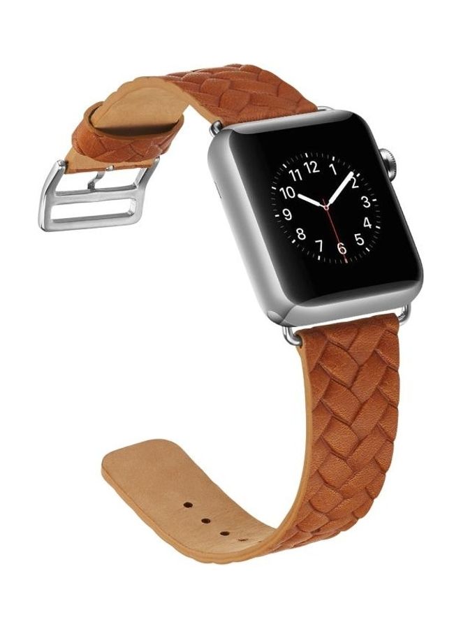 NIBEMINENT Replacement Strap Watchband For Apple Watch Series 5 & 4 44mm Brown - Image 4