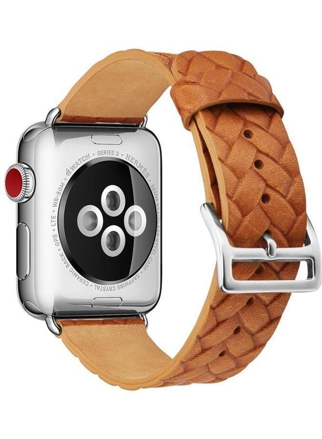 NIBEMINENT Replacement Strap Watchband For Apple Watch Series 5 & 4 44mm Brown - Image 2