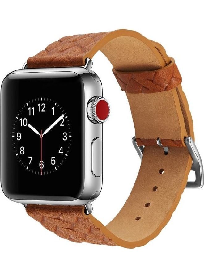 NIBEMINENT Replacement Strap Watchband For Apple Watch Series 5 & 4 44mm Brown - Image 3