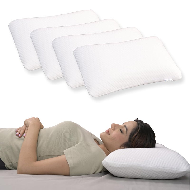 WELLGIVER وسادة ويلجيڤر ComfortCloud الطبية من رغوة الذاكرة للرقبة والكتف مع غطاء بسحاب قابل للإزالة 21x14x45 بوصة - Image 1