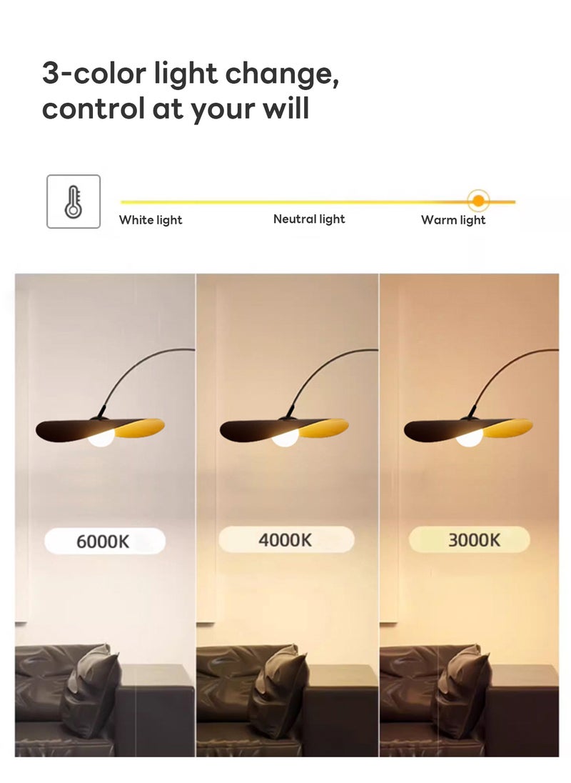 Onelight Floor Lamp for Living Room, Sofa, Bedroom, Study, 3-Color Light Adjustment, 180° Adjustable Lampshade, Foot Switch - Image 5