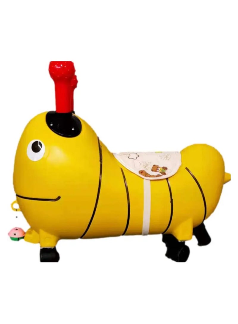 Spinning car toy, bee-shaped ride-on toy for children, music and light toys for children (yellow) - Image 3