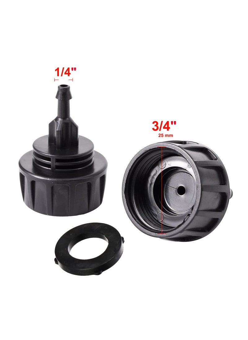 Generic - Drip Irrigation Hose Connectors,1/4 Inch Drip Irrigation Tubing x 3/4 FHT Swivel Garden Faucet Adapter, Convert 3/4" Garden Hose to 1/4" Drip Pipe for Irrigation Kits (20-Pack) - Image 1