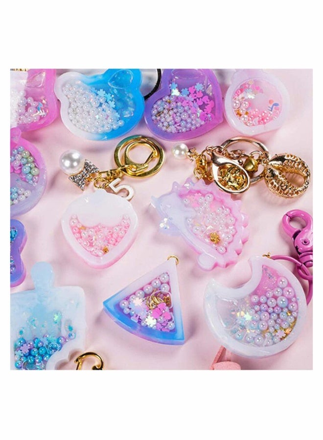 10PCS Resin Casting Shaker Molds Set, Epoxy Quicksand Silicone Molds Resin Shaker Mold for Pendant Jewelry Keychain Decoration Craft Making DIY - Image 2