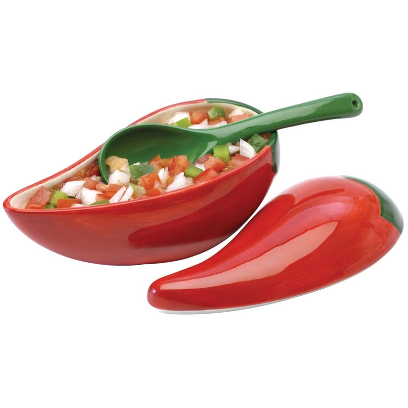 Progressive Prepworks by Progressive Salsa Bowl with Spoon - Great for Homemade Salsa and Pico De Gallo, Dips, Party foods, Condiments, Sauces and Toppings - Image 4