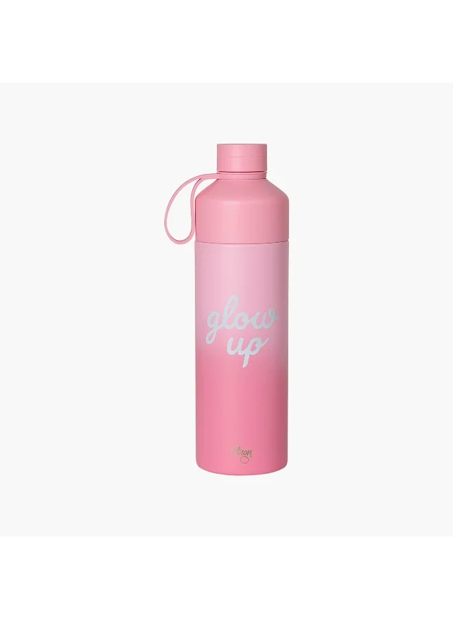 Citron Glow Up Collection Water Bottle-750 Ml-Twisting Lid- (304 Stainless Steel) Pink \ 7.9X27