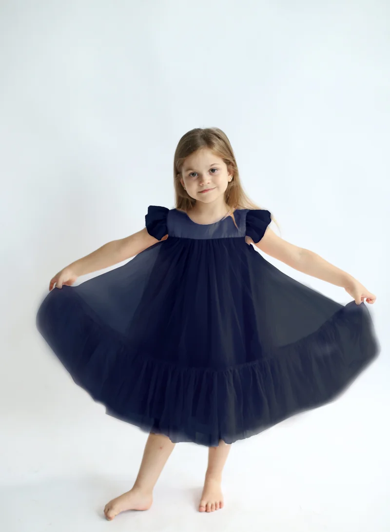 D'Daniela Flutter Sleeve Dress