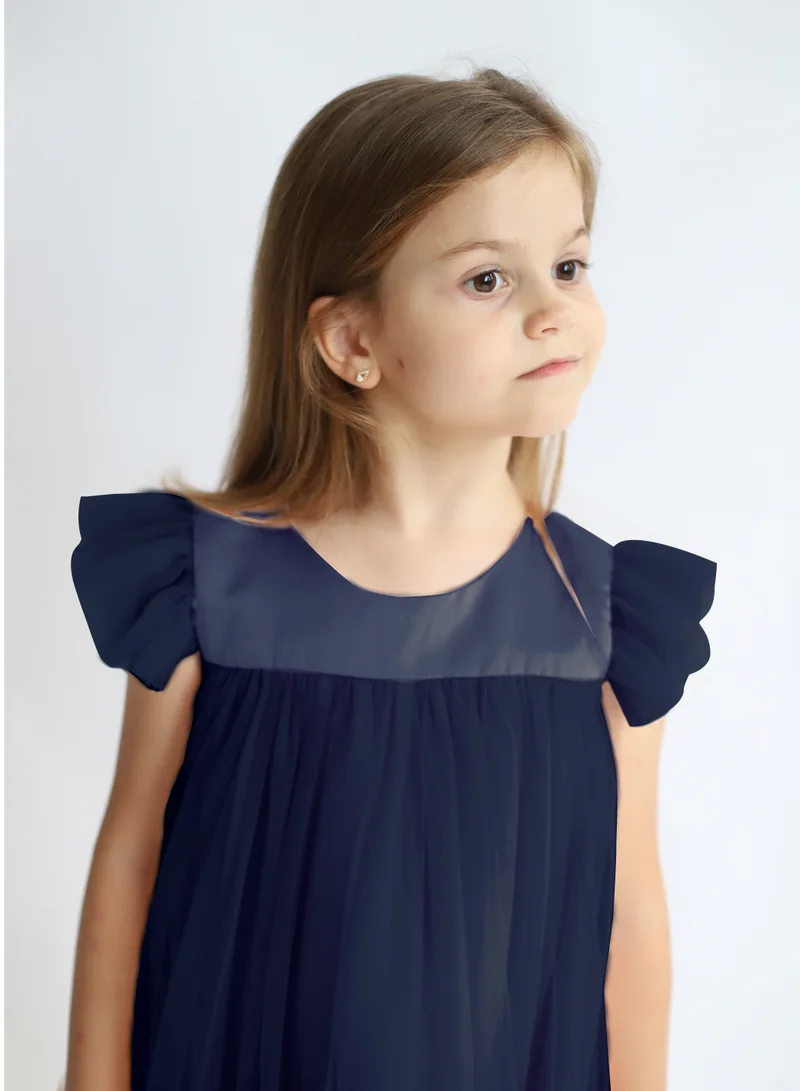 D'Daniela Flutter Sleeve Dress