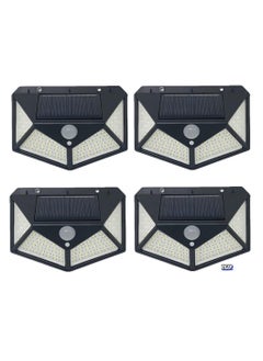 NEW Garden Solar Lights with 100LED and 3 Modes – IP65 Waterproof Outdoor Lighting with 270° Coverage and Motion Sensor, Perfect for Backyard, Fence, Patio, Front Door (4 Pack)