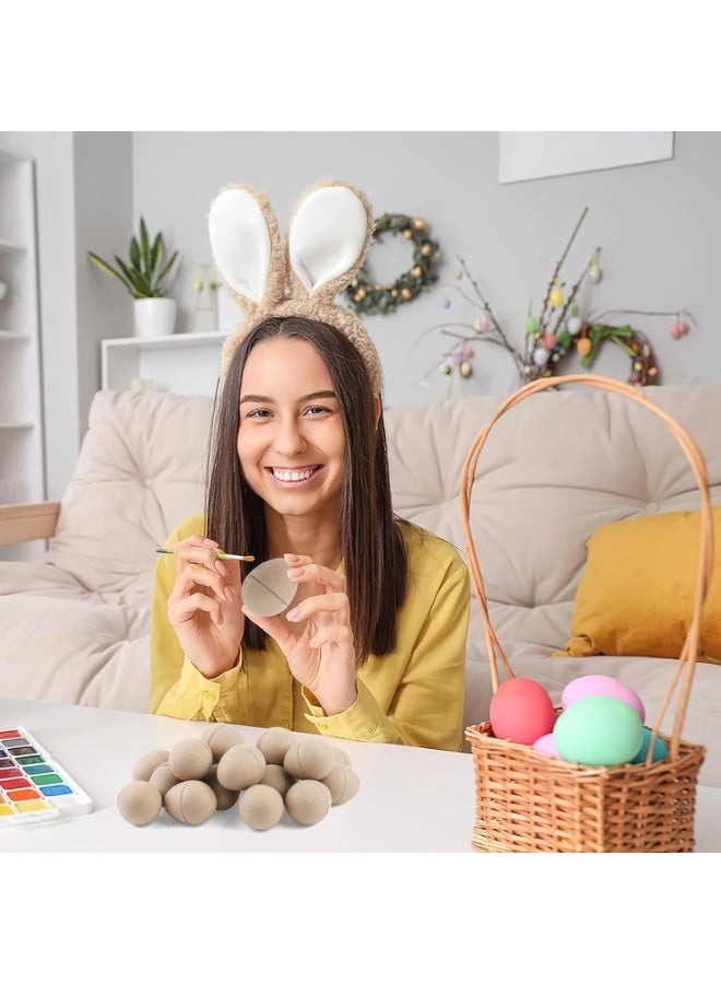 CLENEA 36 Pcs DIY Paper Mache Easter Eggs, 3.2"x2.2" Cardboard Empty Easter Eggs for Painting, Crafts, Gifts, Basket Fillers and Classroom Activities - Image 5