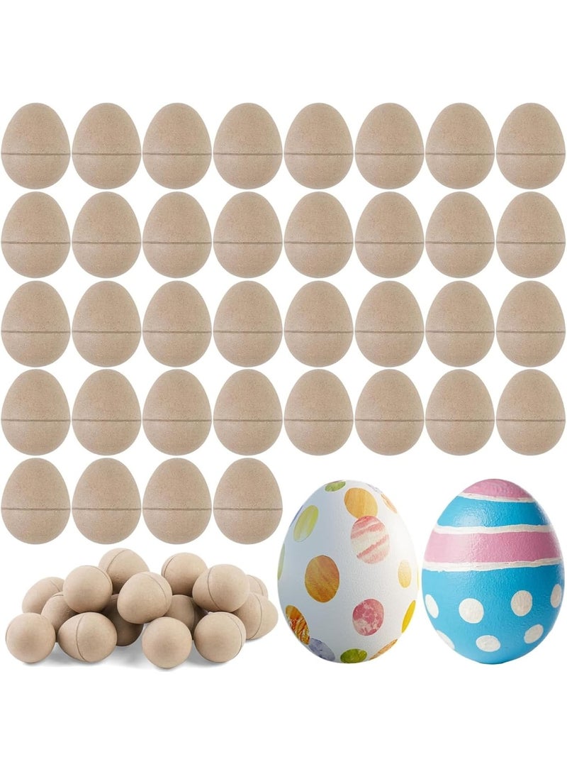 CLENEA 36 Pcs DIY Paper Mache Easter Eggs, 3.2"x2.2" Cardboard Empty Easter Eggs for Painting, Crafts, Gifts, Basket Fillers and Classroom Activities - Image 1