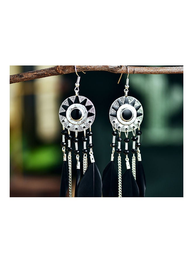 اليشمك أقراط متدلية على شكل شرابة بتصميم بوهيمي - Image 2